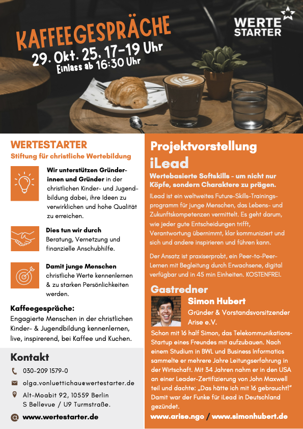 EINLADUNG Kaffeegespräch 2025 i Lead